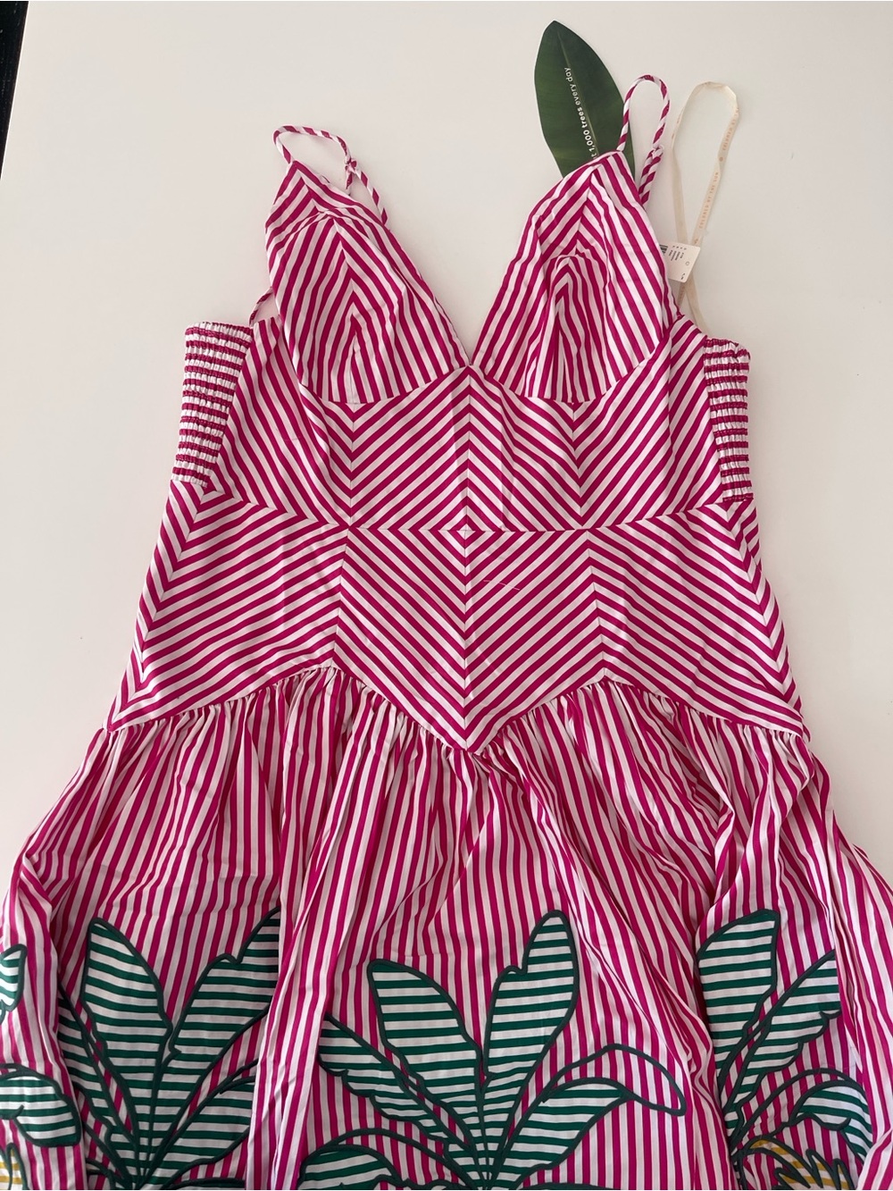 FARM Rio Palm Tree Striped Midi Dress - Picture 5 of 10